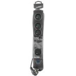 50111 bloc multiprise avec parasurtenseur, 6 prises noir - qoltec