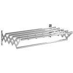 50cm porte - serviettes etendoir extensible mural en acier inoxydable 5 rails de suspension pour salle ...