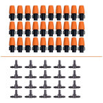 Csparkv - 50pcs goutteur irrigation rglable, 1 / 4'' systme dirrigation goutte  goutte micro flow ...