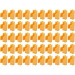 50pcs serre pinces, plastique orange film boucle clip pour 11mm plant stakes serre film row cover filet ...