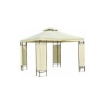 Bc - elec - 5300 - 0012 tente de r�ception, tonnelle, barnum, pavillon de jardin, beige 3 x 3 m