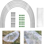 55 pi�ces arceau pour serre tunnel, support d'arceaux de jardin ajustable en fibre de verre antirouille, ...