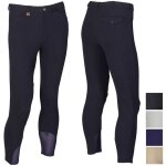 56 it, blu: pantalon d'quitation pour homme en coton stretch et inserts en lycra  la cheville
