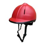 57 / 61, rouge: casque d'�quitation r�glable avec fentes d'a�ration