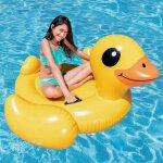 57566 canard gonflable 147x147x81 cm pvc jaune 2 chambres a' air 2 poigne'es poids maximum 40 kg adapte' ...