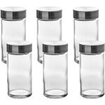 5five simply smart - lot de 6 pots à épices en verre et métal - 80ml - h 9, 5 x f 4, 5 cm - livraison ... 5five simply smart - lot de 6 pots à épices en verre et métal - 80ml - h 9, 5 x f 4, 5 cm - livraison ...