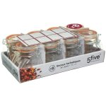 5five simply smart - bocal verre hermtique x8 150ml - 5five