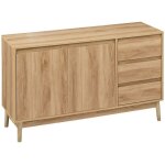5five simply smart - buffet placard 3 tiroirs effet chêne naturel abana - 5five 5five simply smart - buffet placard 3 tiroirs effet chêne naturel abana - 5five