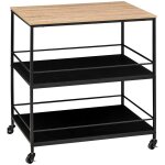 5five simply smart - desserte grand mod�le 2 niveaux aliaj noir five