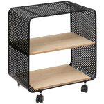 tagre  roulettes 2 cases noir - 5five