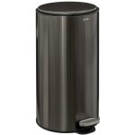 5five simply smart - poubelle mtal 30l delta inox noir - 5five