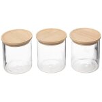 5five simply smart - set de 3 bocaux hermtiques en verre 350ml hermet - 5five