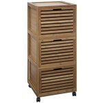 5five simply smart - meuble de rangement roulant 3 tiroirs en bambou - five