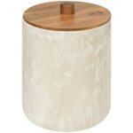 5five simply smart - poubelle de salle de bain - effet marbre beige 5 l