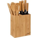 5five simply smart - ensemble d'accessoires de cuisine en bambou avec bloc de rangement : 5 couteaux ...