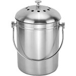 5l seau � compost en acier inoxydable poubelle � compost pour comptoir de cuisine bac � compost de cuisine ...
