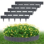 5m rotin bordure de pelouse avec 5 lments de 100 cm - aufun