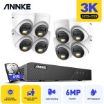 5mp kit cam�ra de surveillance intelligente double lumi�re vision nocturne kit de vid�osurveillance poe ...