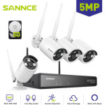 5mp kit cam�ra de surveillance wifi nvr 4�cam�ras vision nocturne interphone bidirectionnel sans fil ...