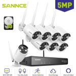 5mp kit camra de surveillance wifi nvr 8camras vision nocturne interphone bidirectionnel sans fil ...