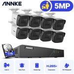 5mp poe kit camra surveillance extrieure vision nocturne avec audio dtection de movement systme de ...