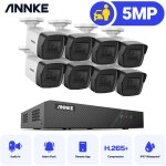5mp poe kit camra surveillance extrieure vision nocturne avec audio dtection de movement systme de ...