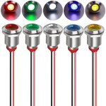 5pcs 12mm 12 / 24vdc led m�tal indicateur - lumi�re �tanche signal lampe pilote tableau de bord directionnel ...
