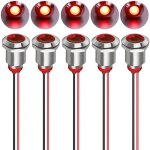 5pcs 12mm 12 / 24vdc led m�tal indicateur - lumi�re �tanche signal lampe pilote tableau de bord directionnel ...