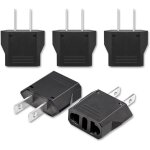 Aougo - 5x adaptateur de voyage, adaptateur prise france vers usa, adaptateur prise usa, adaptateur usa, ...