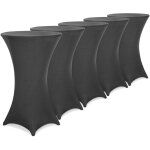 5x housses de table de bar bistrot ronde nappe mange debout protection table de cocktail tissu stretch ...
