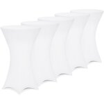 5x housses de table de bar bistrot ronde nappe mange debout protection table de cocktail tissu stretch ...