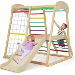 6 en 1 escalade enfant, aire de jeux avec portique, toboggan, corde et �chelles, pour enfants 1 an + ...