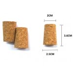 6 bouchons coniques h 3, 5 cm pour bouteilles de vin mousseux