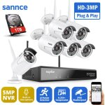 6  camras 8ch wifi kit de vidosurveillance 3mp camra ip wifi ip66 tanche ir vision nocturne scurit ...