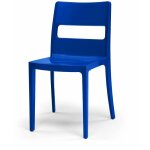 Scab design - chaise de jardin, 6 chaise sai bleu en plastique