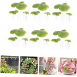 6 pcs lentilles d'eau artificielles ornement de n�nuphars flottante pour aquarium plantes artificielles ...