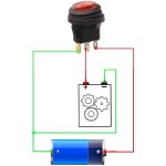 6 pi�ces 12v 100a interrupteurs � bascule led lumi�re �tanche rond bouton de commande commutateur on ...
