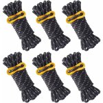 6 pices corde de tente rflchissante corde tente camping 4 m x 5 mm corde de tente noire avec tendeur ...