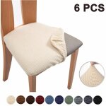 6 pices housses de sige de chaise en jacquard extensible, housses de coussin de sige de chaise de ...