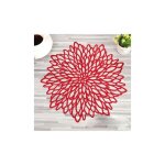 Mowze - 6 pices napperon de table noir, set de table rond vid, plastique, utilis pour l'isolation ...