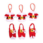 6 pi�ces porte couvert no�l d�coration de table no�l cadeaux de no�l (costumes du p�re no�l)