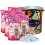 Lyra pet - 6 x 5 litres de liti�re pour chat � lyra power silica silicate