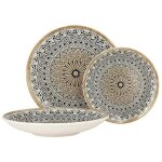 6 x assiettes creuses byzance - porcelaine - 21 cm - novastyl