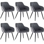 Lot de 6 chaises de salle  manger avec accoudoirs woltu chaise de cuisine, chaise de salon en velours, ...