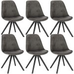 Woltu - lot de 6 chaisess de salle � manger chaises de cuisine, si�ge en tissu scientifique, pieds en ...