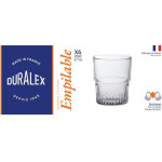 6 x verres empilable - 20cl - duralex