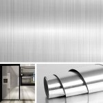 60 cm 2 m en acier inoxydable papier peint auto - adh�sif effet nickel bross� film auto - adh�sif meubles ...