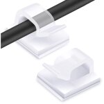 Lot de 60 clips c�bles transparents ? auto - adh�sifs pour c�bles jusqu'� 5 mm ? installation facile ...