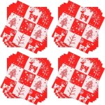 60pi�ces serviettes de no�l jetables, serviettes cocktail sapin de no�l et renne de no�l serviette de ...