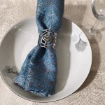 6pcs argent rond de serviette porte - serviettes de table no�l serviette rond anneaux de serviettes de ...